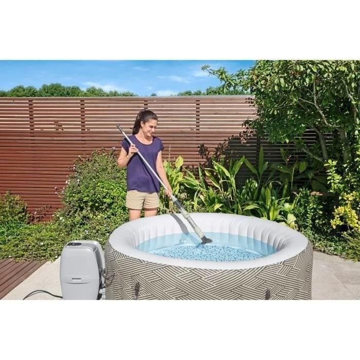 Kit de piscina tubular elevada BESTWAY Steel Pro Max™ - 305 x 76 cm - Redonda + Aspiradora eléctrica Aquascan