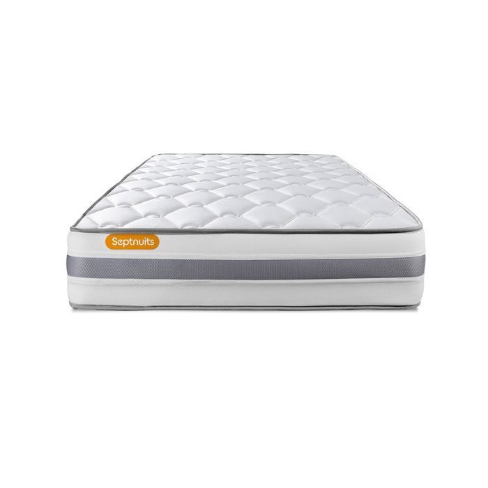 Matelas + sommier  90x200 Memo Spring Ressorts ensachés 3 zones de confort MAXI épaisseur