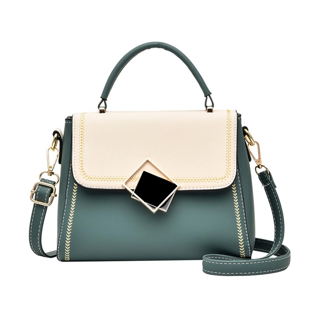 Sac à main color block pour femme 2020, bandoulière ajustable, sac bandoulière tendance en cuir PU avec poignée supérieure, cadeau idéal pour femme