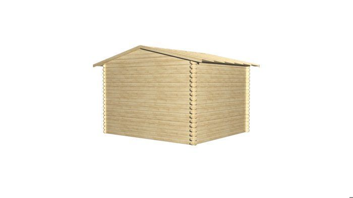 Onafgewerkte houten tuinschuur, 19 mm dik, 7,62 m² bruikbare oppervlakte, INT019
