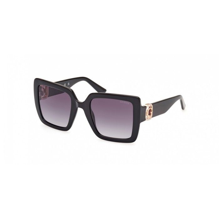 Gafas de sol cuadradas para mujer Guess 00103 – Color 01B Negro brillante con lentes degradadas ahumadas