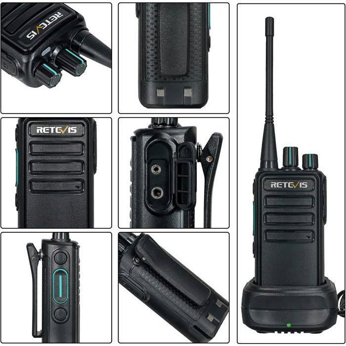 Retevis RB629 Walkie-Talkie, PMR446 Professionelles, robustes Walkie-Talkie mit drahtloser Klonfunktion, Notrufalarm und VOX-Funktion