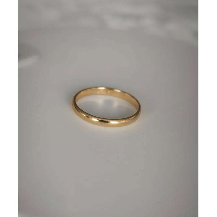 Bague - Homme - Anneau - Alliance - Demi Jonc - Plaqué Or Jaune 750/1000 - 3 Microns - Taille 66
