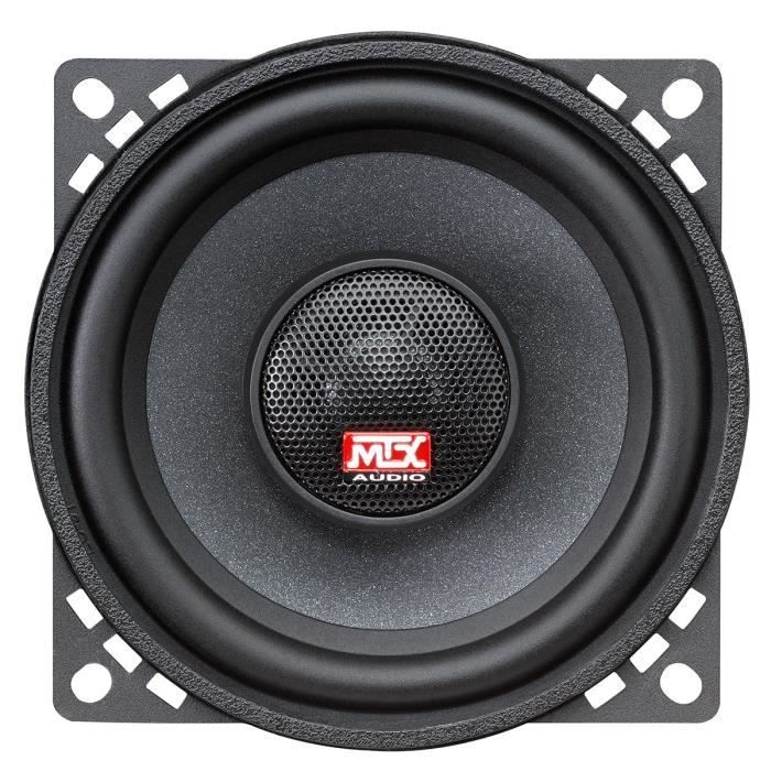 Altavoces coaxiales para coche MTX TX440C de 2 vías, 10 cm, 60 W RMS, con 4 conos de pulpa de celulosa.