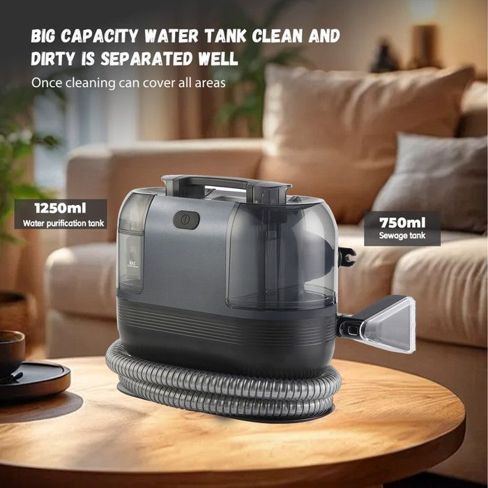 Shampouineuse Pour Tapis Canapé Matelas 1500W Aspirateur Injecteur Extracteur Avec Pulvérisation Haute Pression, 15KPA, Réservoir