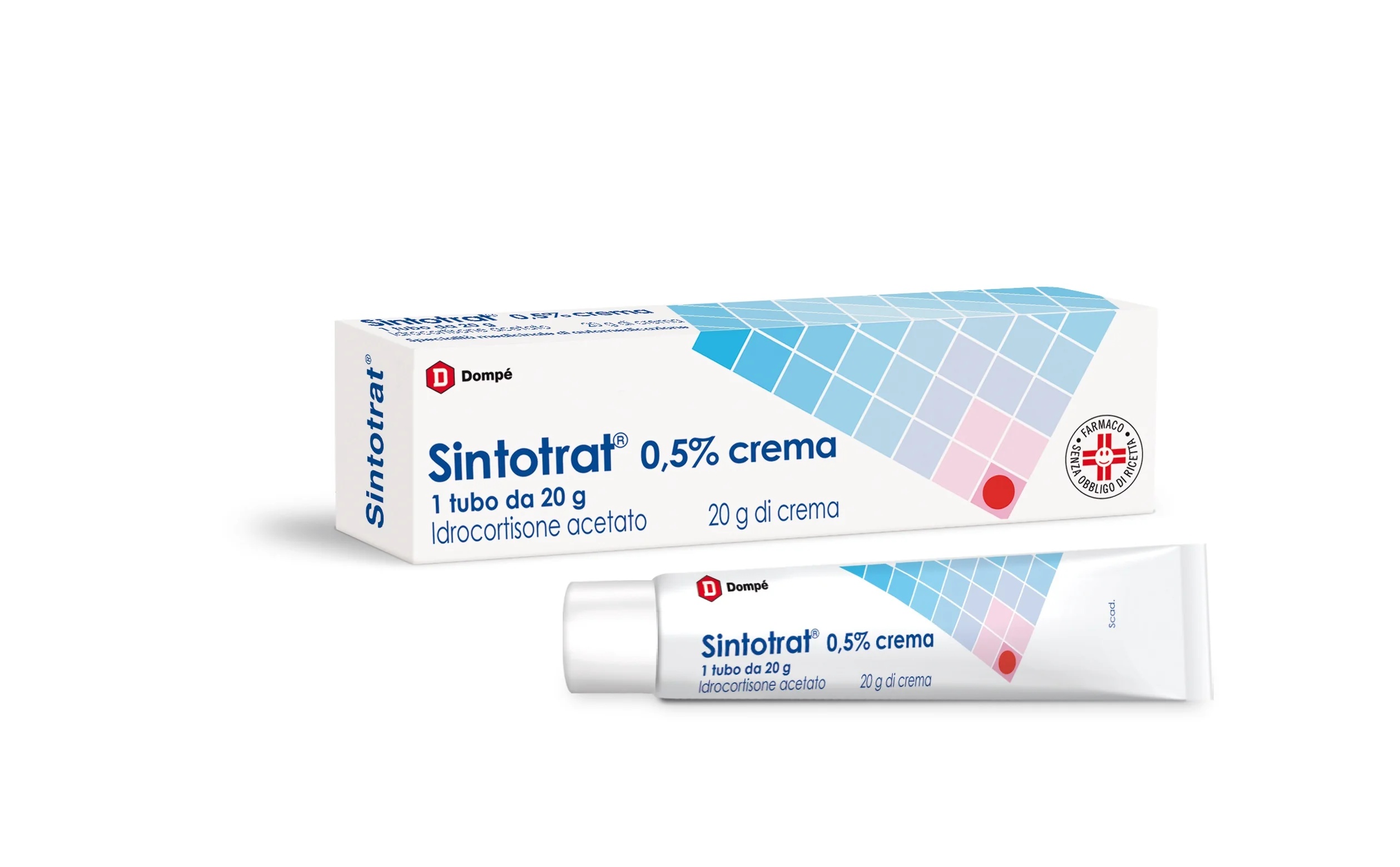 DOMPÉ Sintotrat Crème dermatologique 0,5 % 20 g Acétate d'hydrocortisone