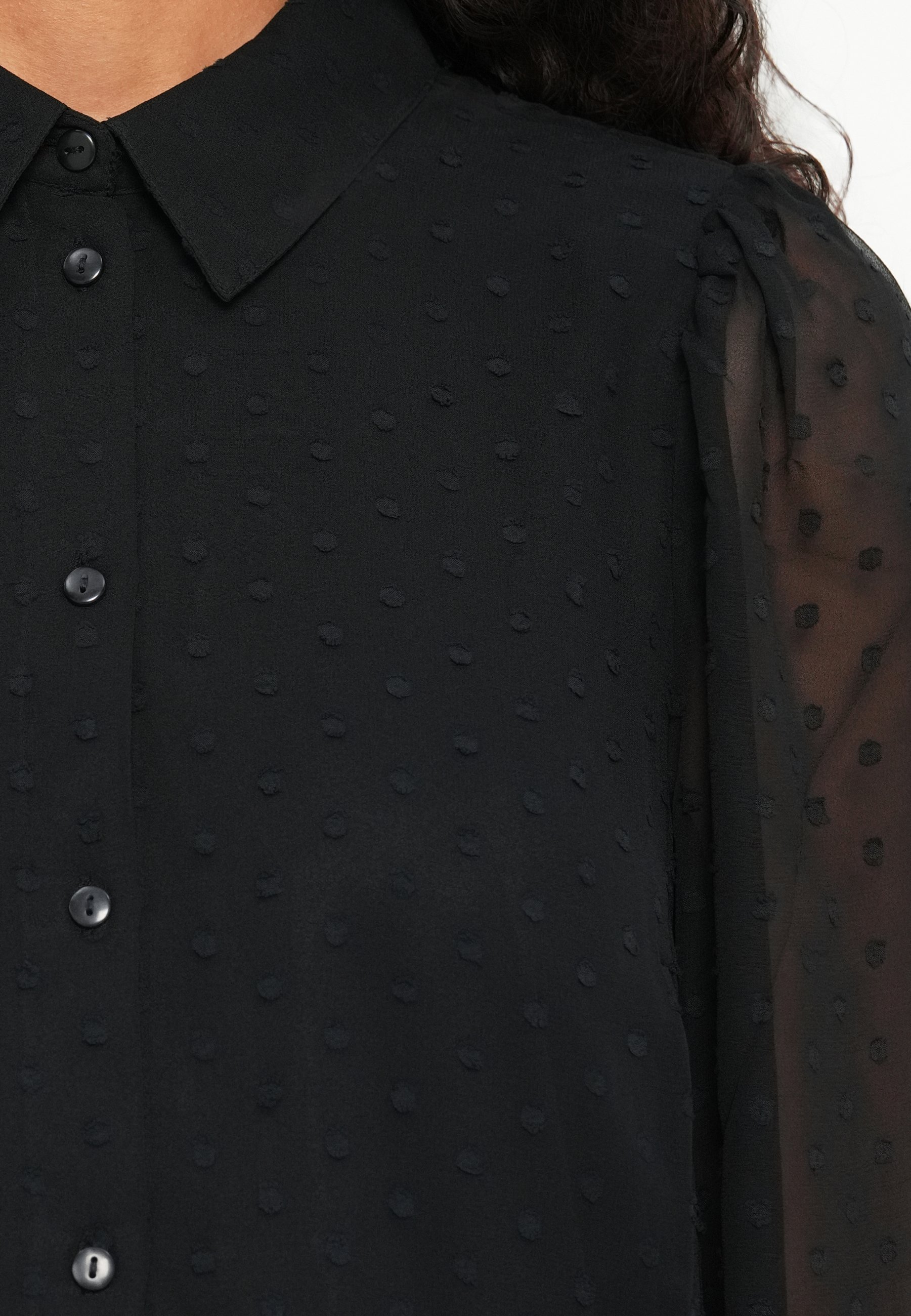 VILA VIMIRENA - Blouse met knoopsluiting - zwarte schoonheid