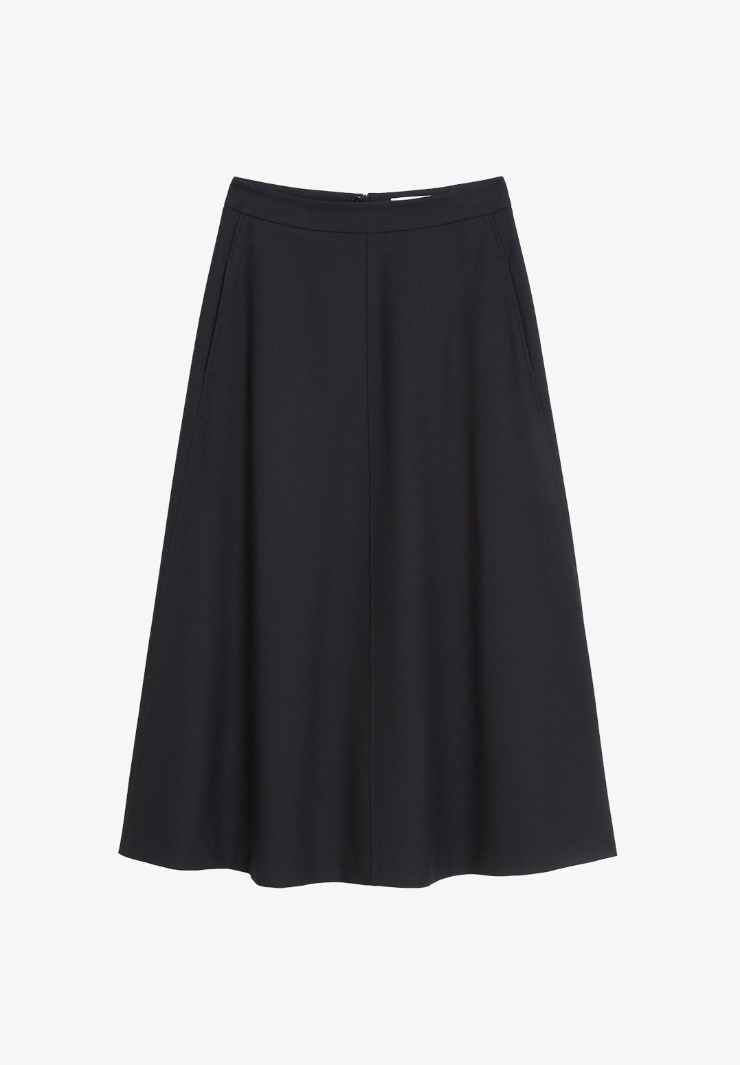 Marc O'Polo rok, middellange lengte, uitlopende zoom, tailleband - A-lijn rok - diep nachtblauw