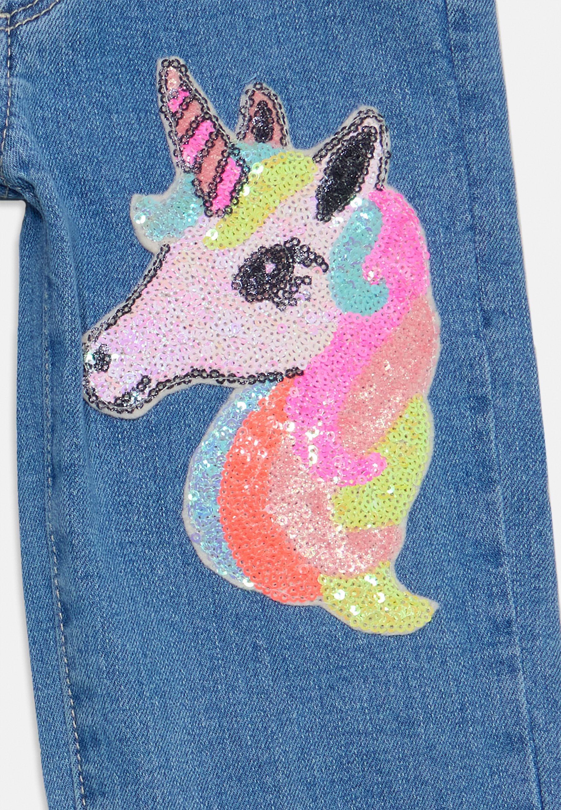 Billieblush EXKLUSIVE JUNIOR UNICORN HOSE - Jeans mit geradem Bein - Denimblau