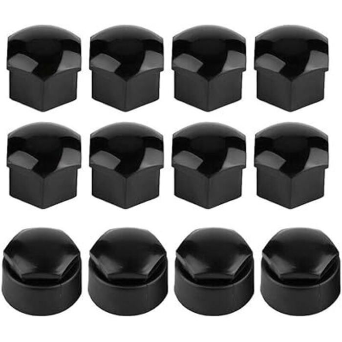 Wheel nut covers - OKZ - 20 pieces - 17 mm - Dustproof - Chrome hex - Universal anti-theft