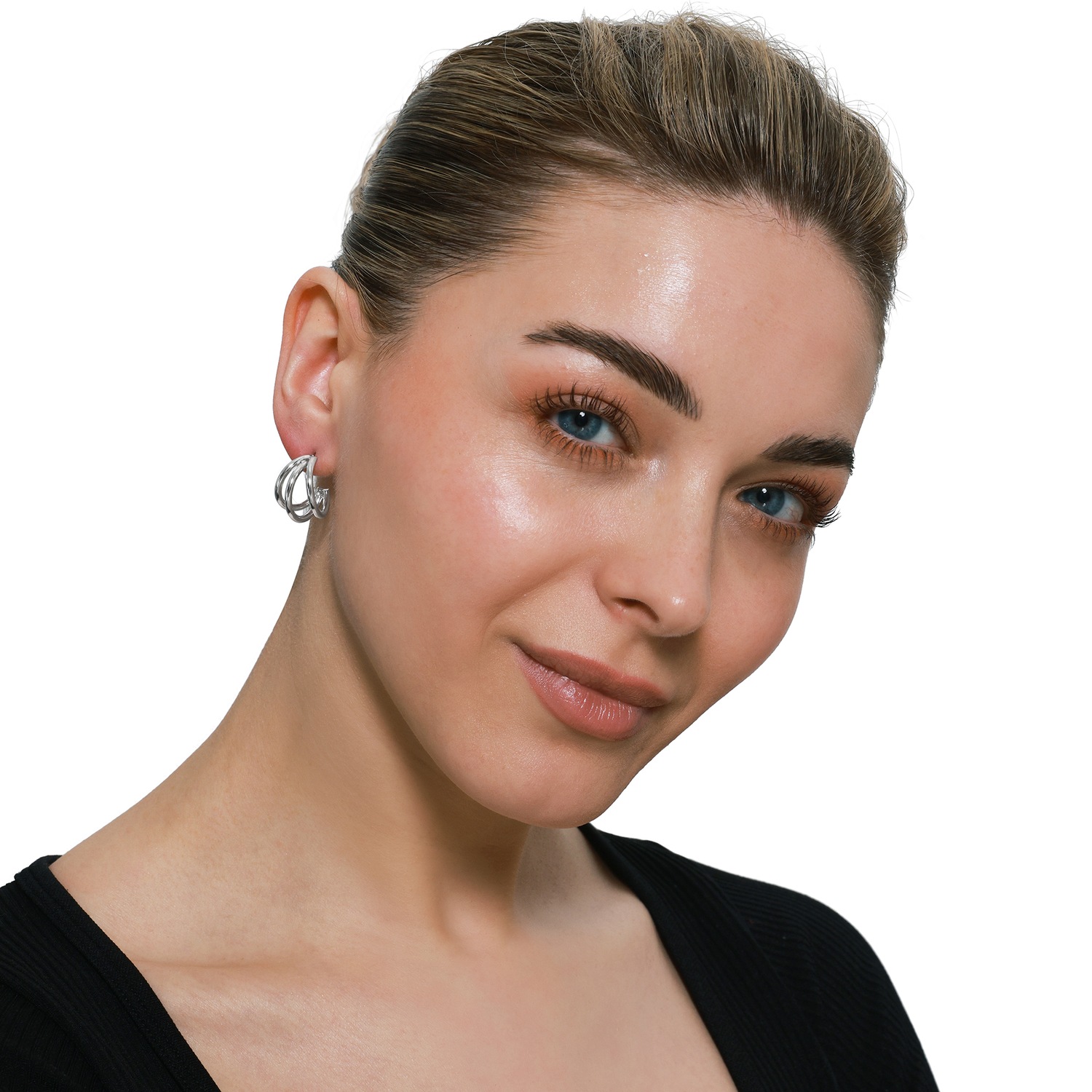 Heideman Boucles d'oreille Ovidi couleur argentée polie
