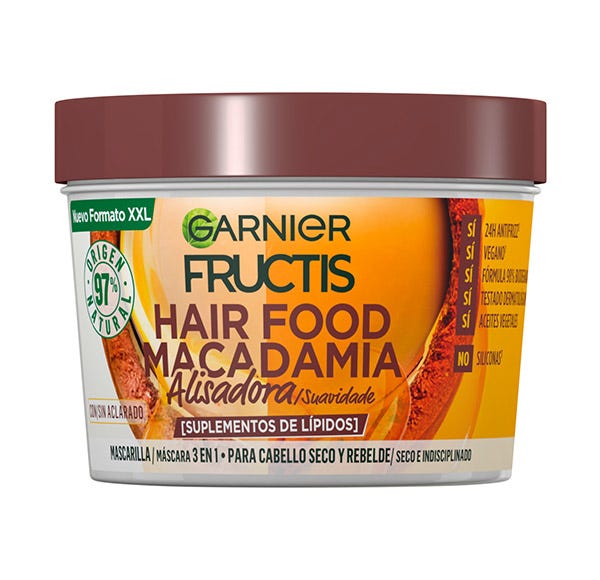 Placă de îndreptat părul cu extract de macadamia | 390 ml