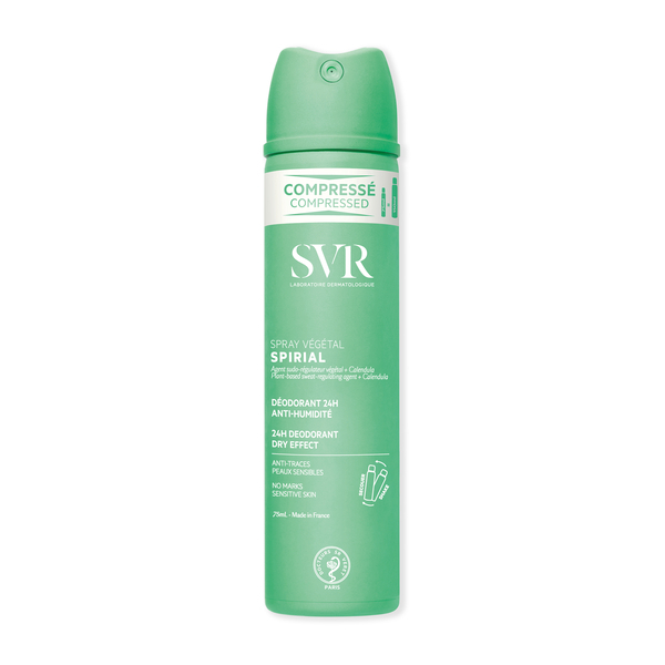SVR SPIRIAL VEGETAL Komprimiertes natürliches 48-Stunden-Deodorant 75 ml