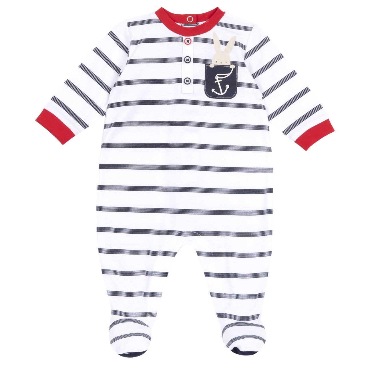Baby-Matrosenpyjama mit Schrittöffnung