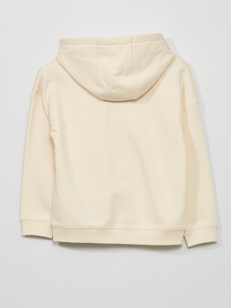 Sudadera con capucha de felpa - BLANCA