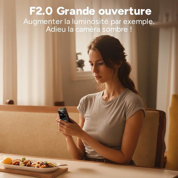 Videocamera C300 4K per vlog, autonomia della batteria di 460 minuti, doppio schermo touch, videocamera sportiva subacquea, stabilizzazione a 6 assi per vlogging, nera (senza scheda di memoria)