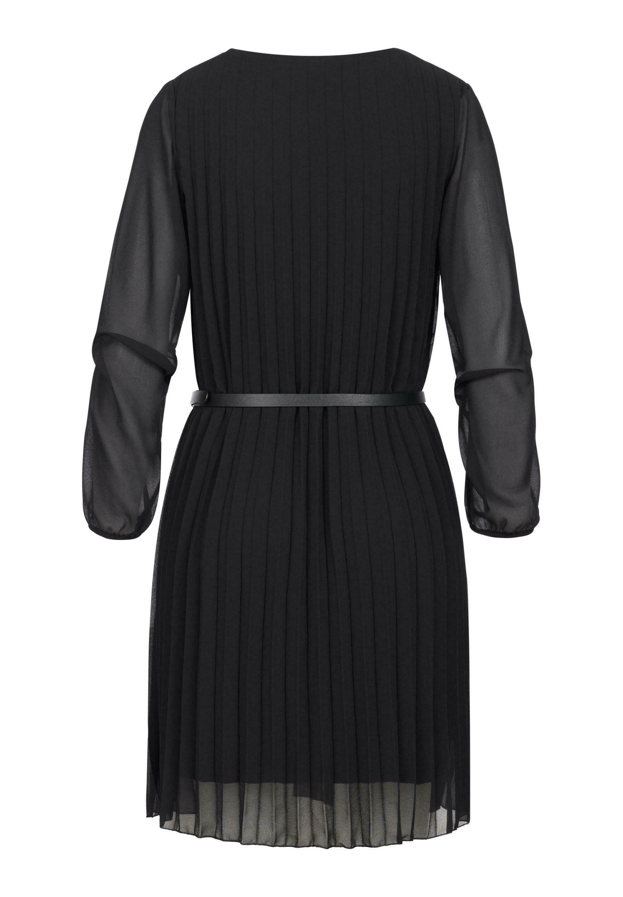 Robe plissée Cloud 5ive avec ceinture - Robe de jour - noire