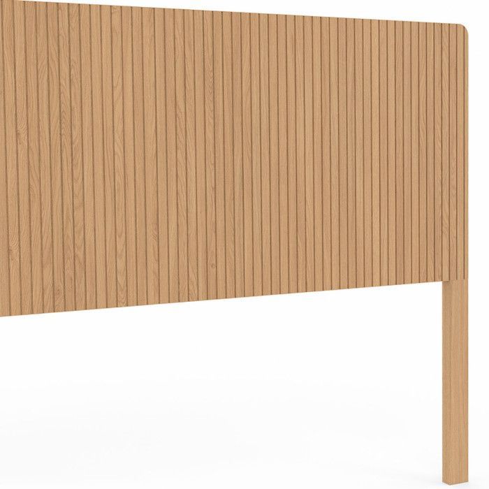 IDMARKET Tête de lit sur pied JULIETTE 160 cm effet lattes tasseau bois