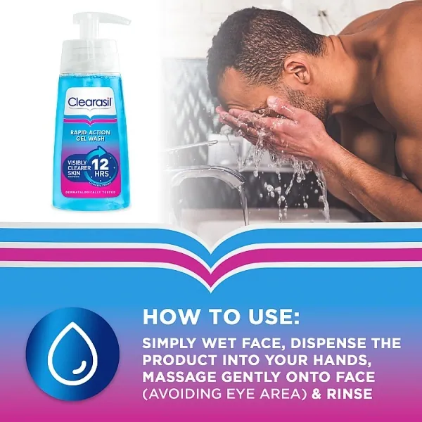 Clearasil Rapid Action arctisztító gél pattanásokra 150ml