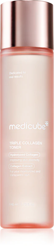 Tônico hidratante e lifting com colágeno da medicube Triple Collagen Toner.