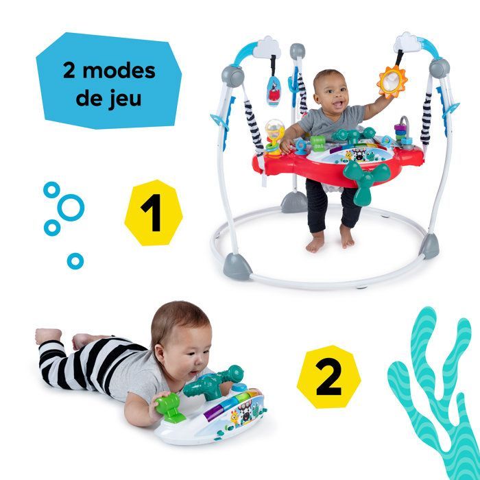 Sdraietta per neonati BABY EINSTEIN Ocean Explorers - Piccolo aereo, regalo di Natale per neonati, multilingue, sedile girevole a 360° 6M+