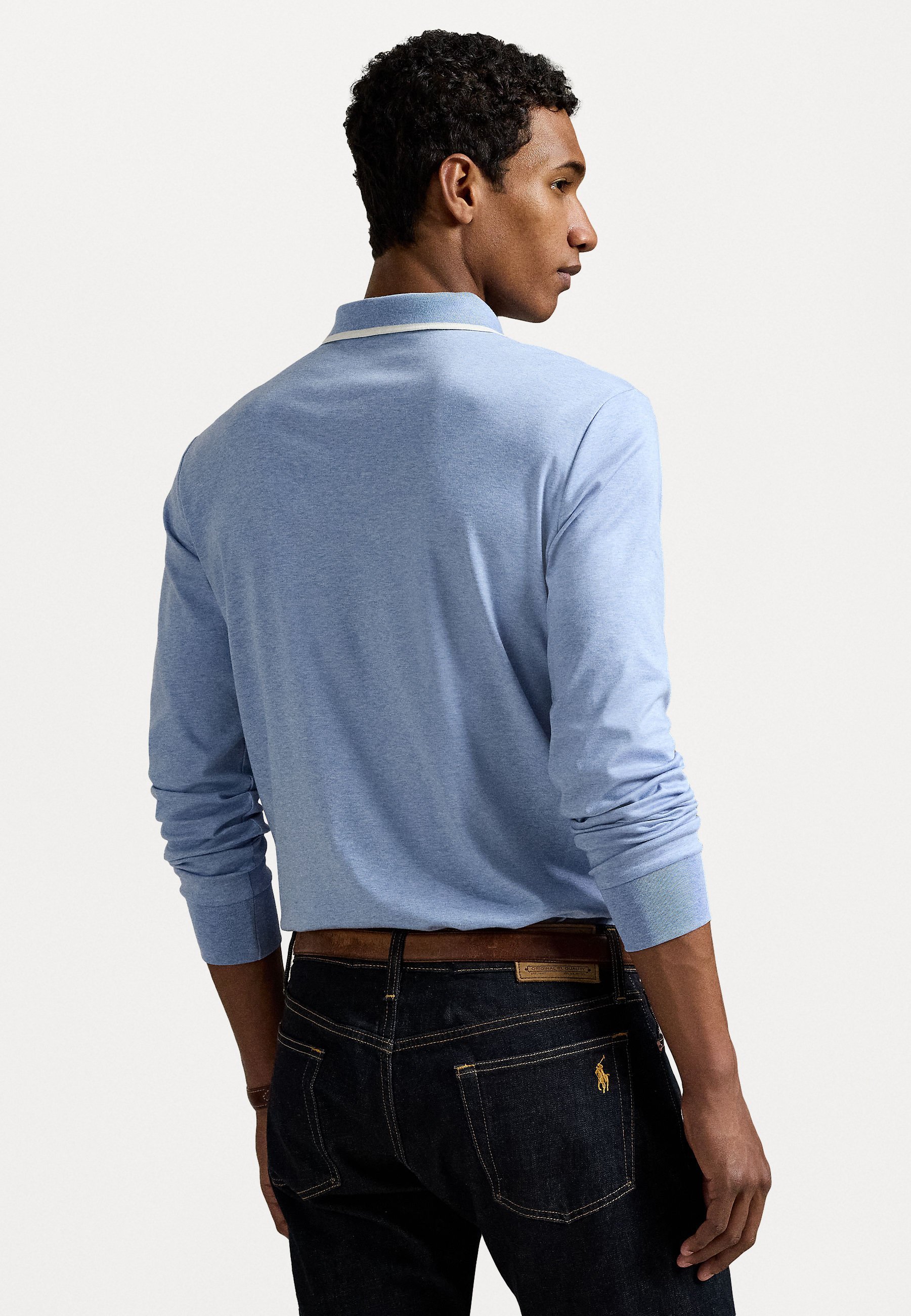 Polo Ralph Lauren CUSTOM SLIM FIT POLOSHIRT VAN ZACHT KATOENEN - Poloshirt - Isle Heather