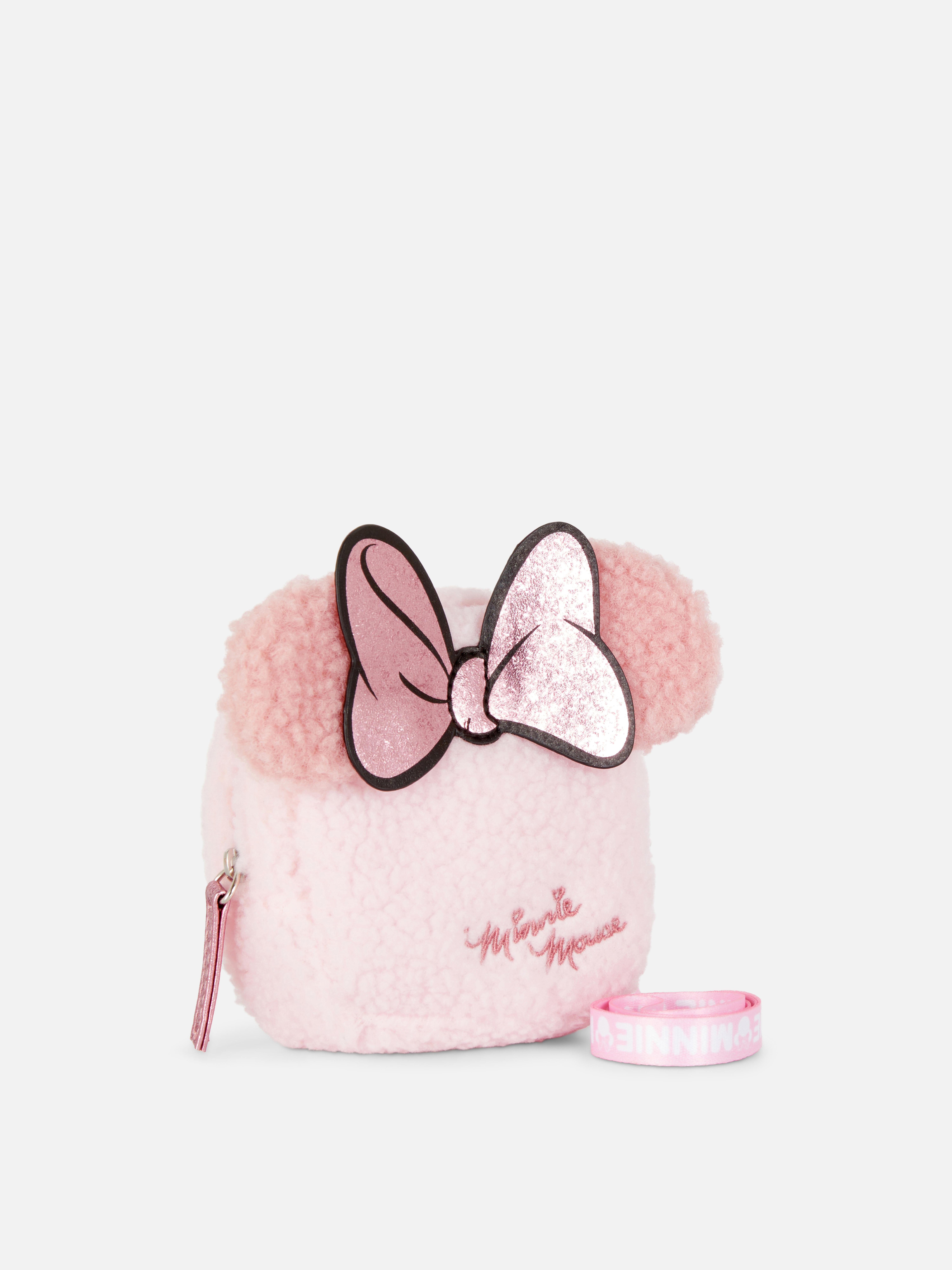 Portofel din fleece de la Disney Minnie Mouse. Un portofel Minnie Mouse cu fermoar, curea practică și fundă strălucitoare.
