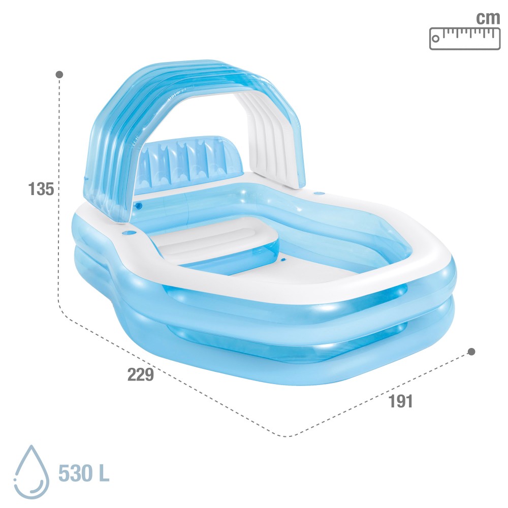 Piscine gonflable pour enfants avec fauteuil et auvent, par Intex
