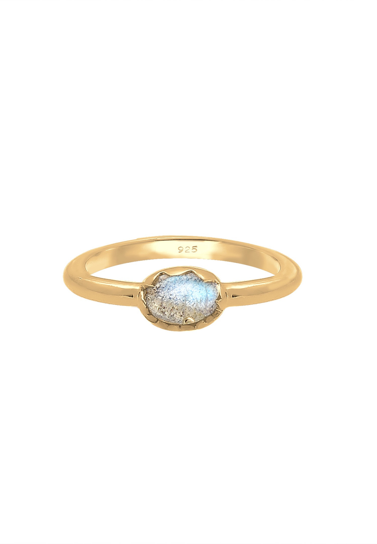 Elli Femme avec Pierre de Labradite au Look Vintage en Argent Sterling 925
