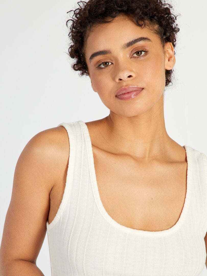 Vest en tanktop set - 2-delig - WIT