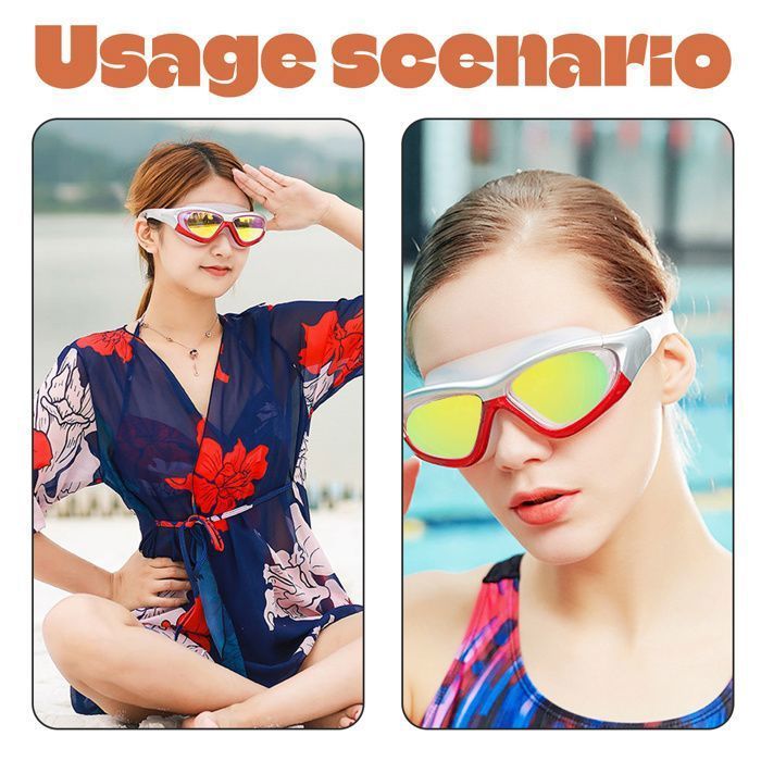 Lunettes de natation - EINNENFFER - Taille unique - Rouge - Sport - Adultes