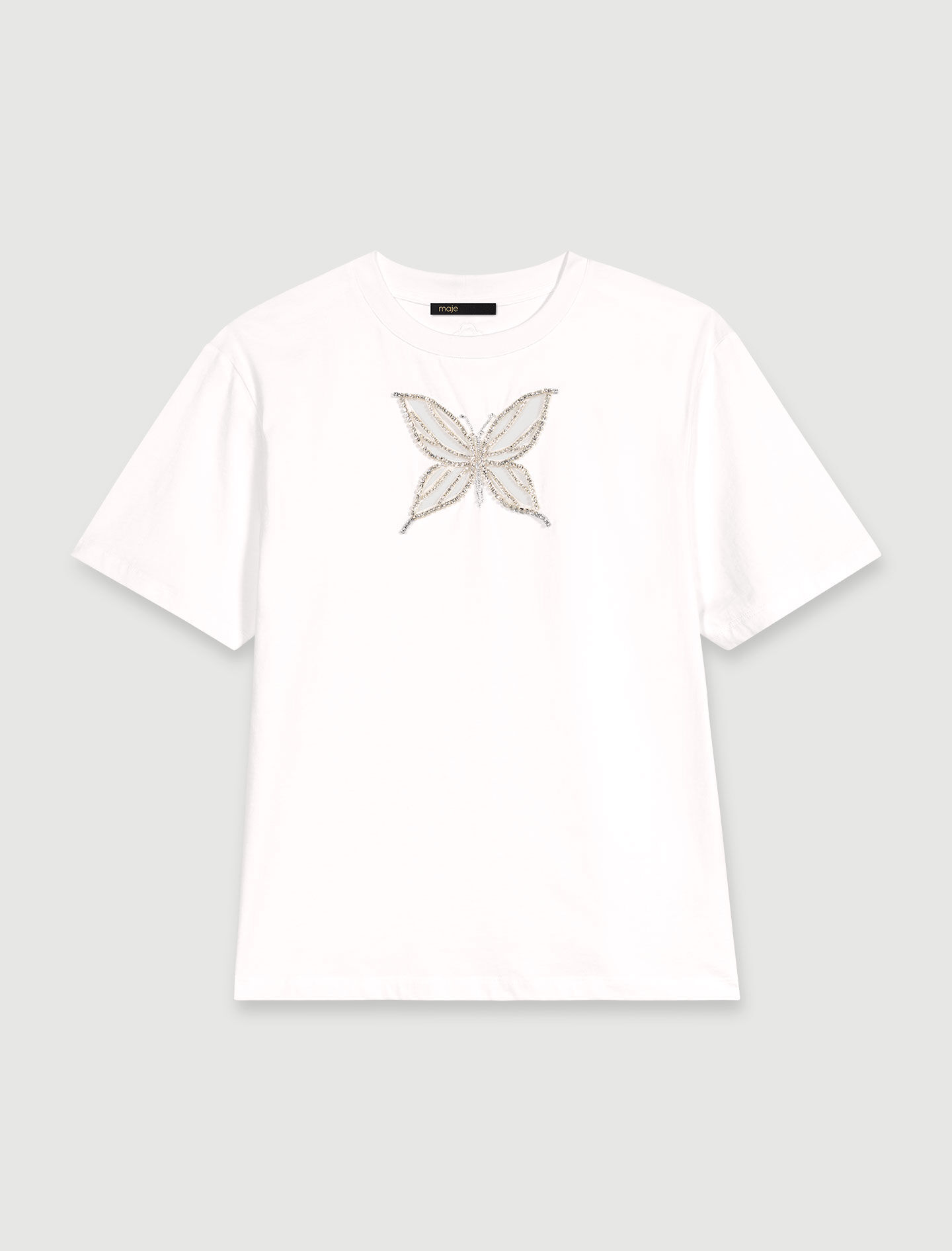 Tricou cu sclipici - Alb