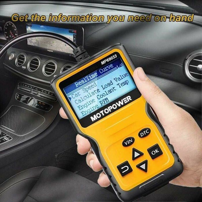 Escáner OBD2 - RYTTGOP - Universal - Diagnóstico del motor - Pantalla LCD - Cable de 2,5 m