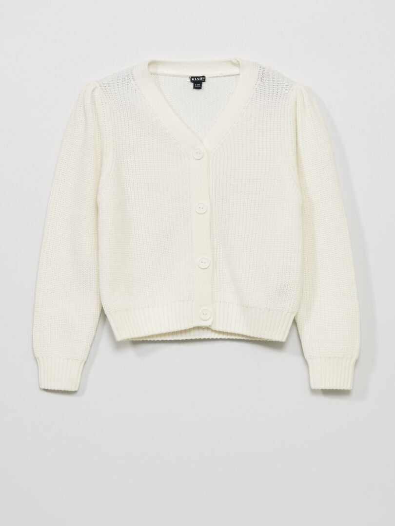 Gebreid vest - Wit