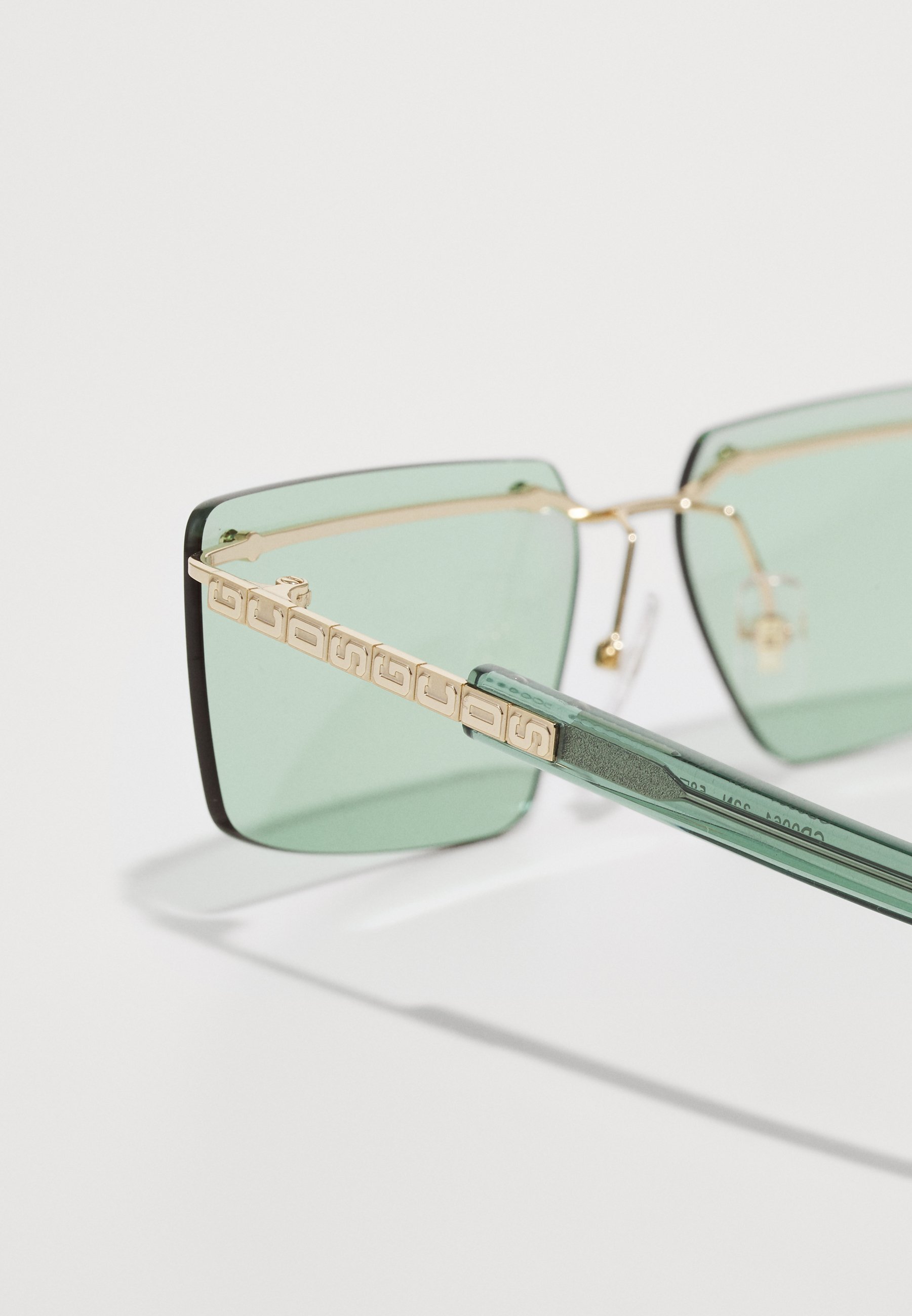GCDS UNISEX - Solbriller - gold-coloured/green