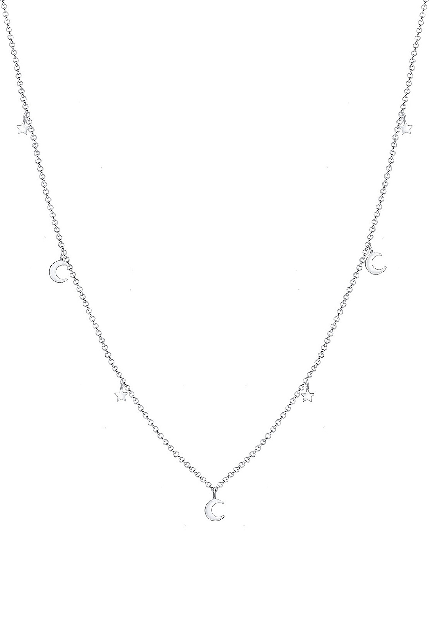 Elli Femme Demi-Lune Étoile en Argent Sterling (925/1000)