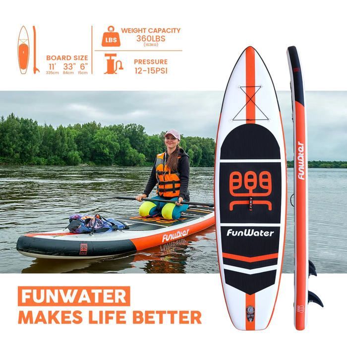 Tavola da paddle gonfiabile Funwater SUPFW03A 11'×33