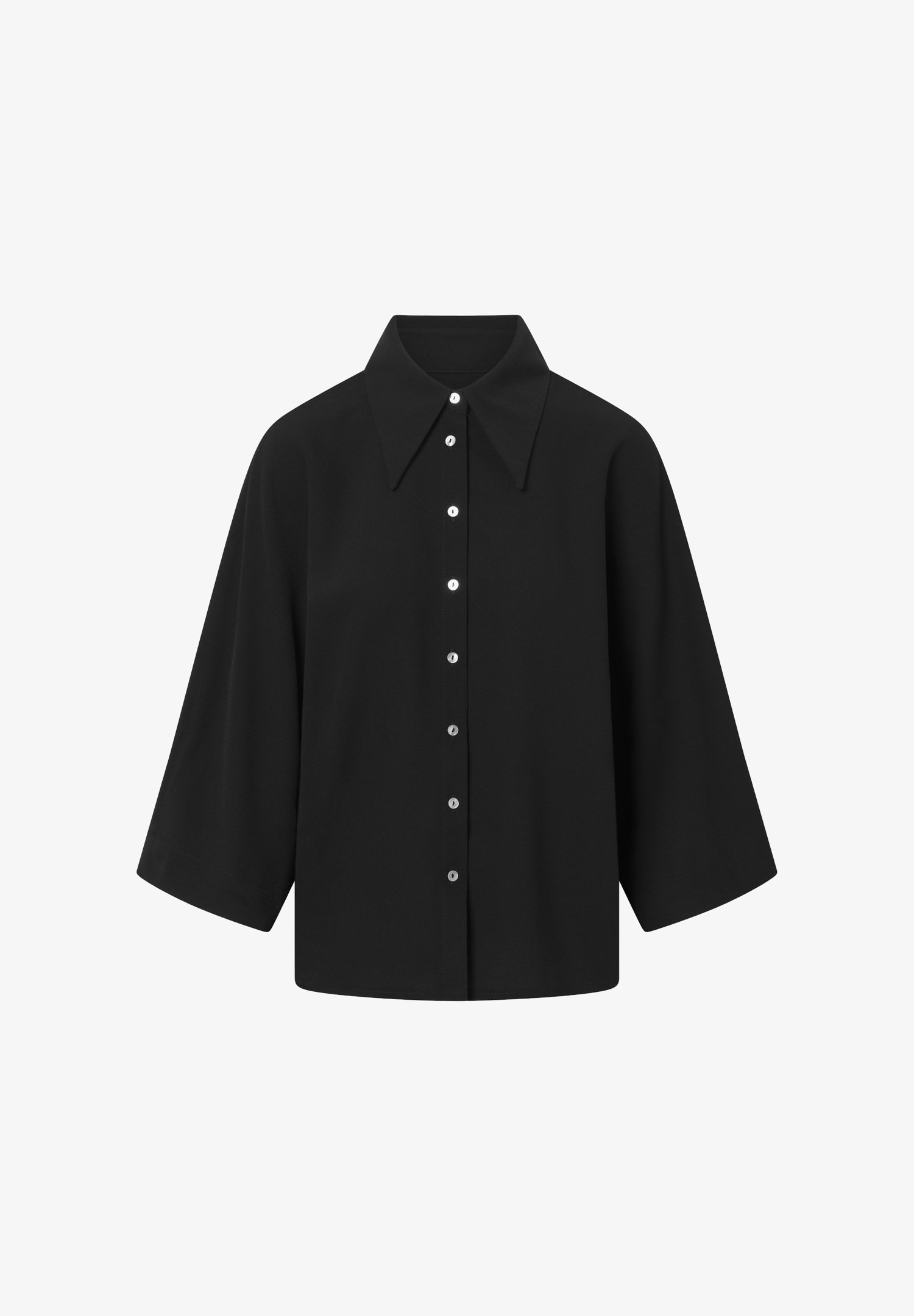Jascha Stockholm blouse met knoopsluiting - zwart