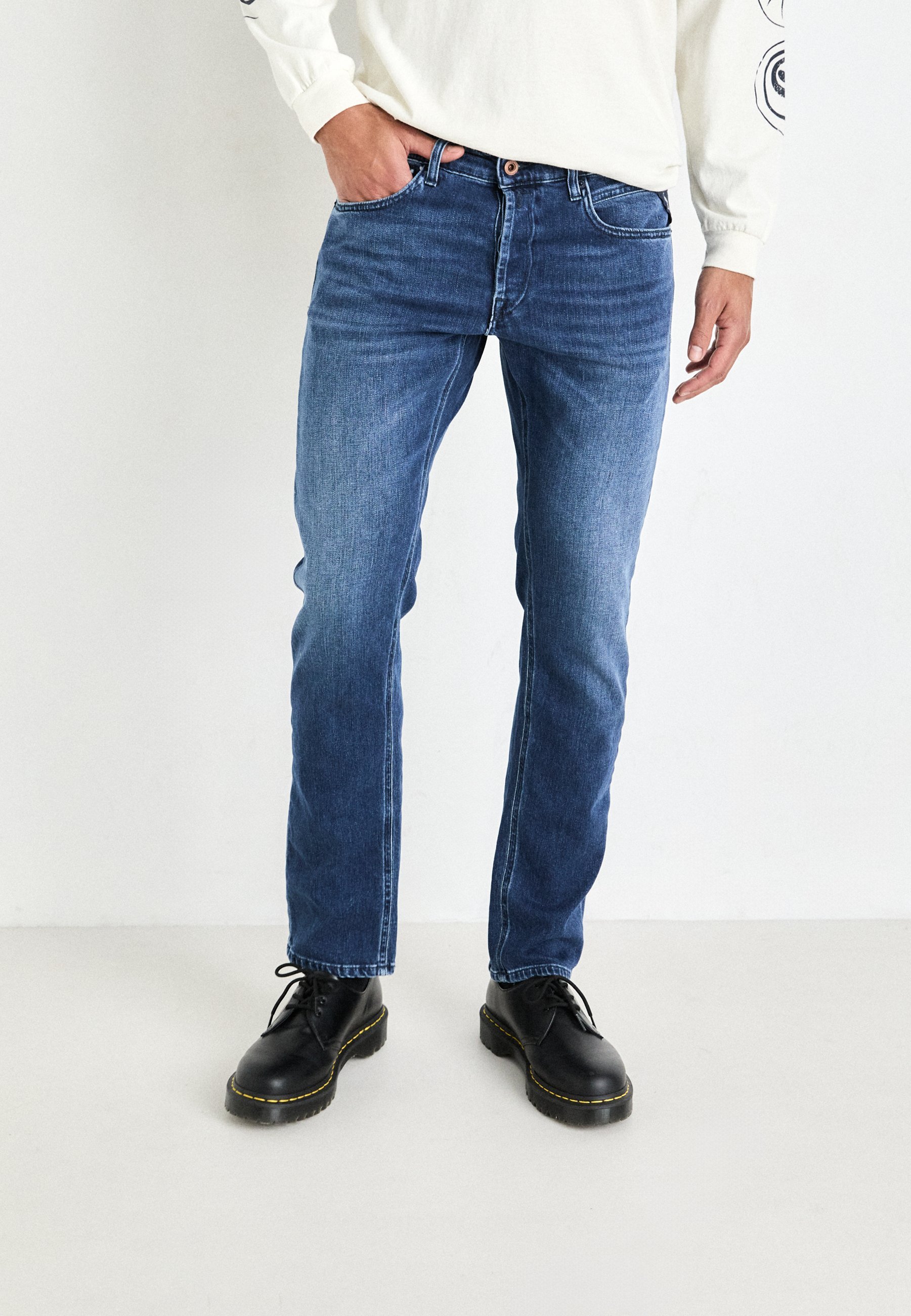 Pantaloni GROVER Replay - Jeans a gamba dritta - blu scuro