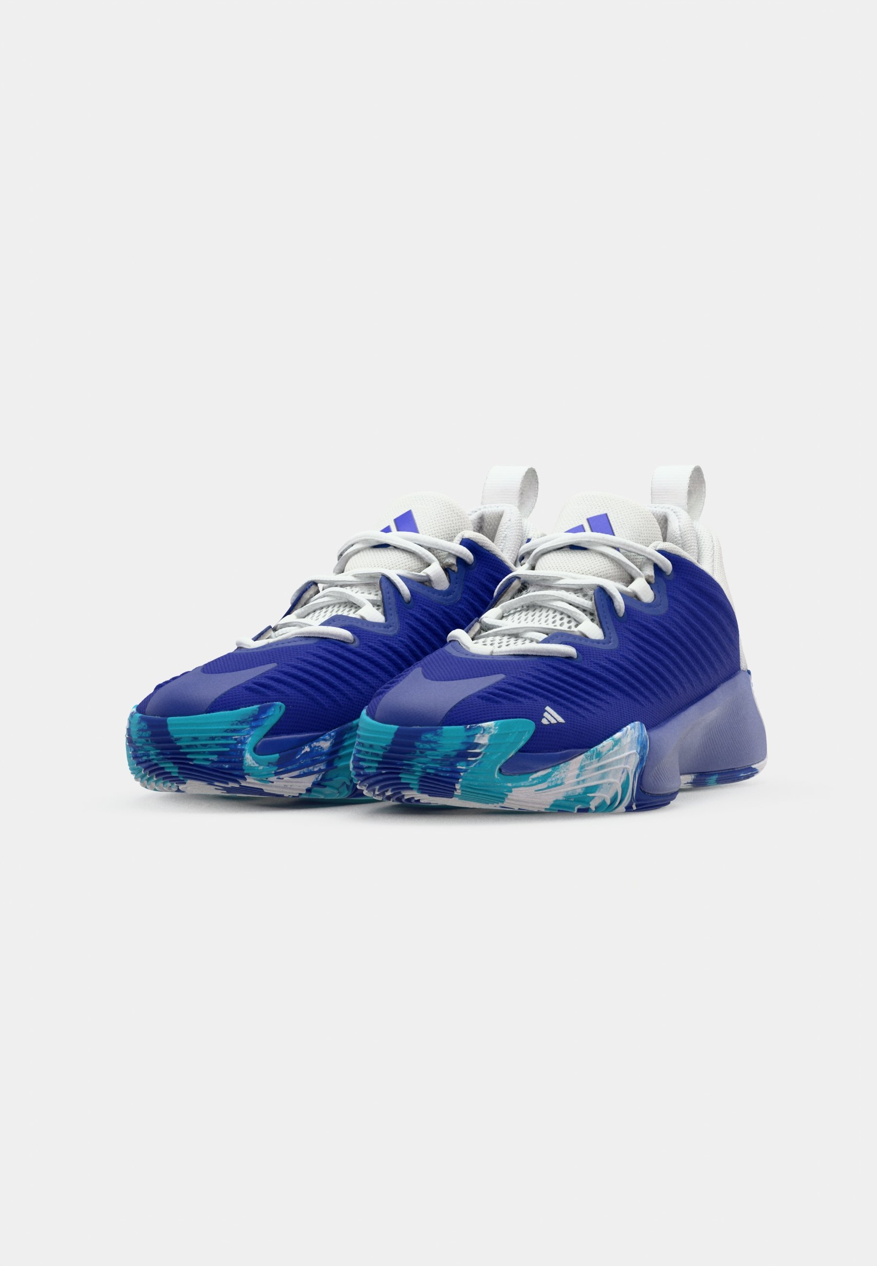 adidas Performance INITIATION - Chaussures de basketball - bleu clair/blanc/cyan clair