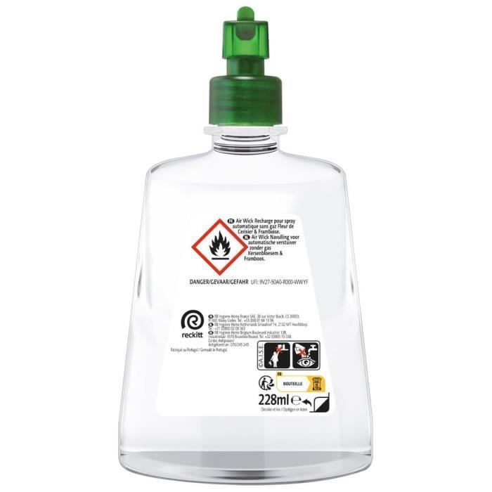 AIR WICK 2er-Pack Nachfüllpackungen für automatische, gasfreie Sprühgeräte, Kirschblüte und Himbeere