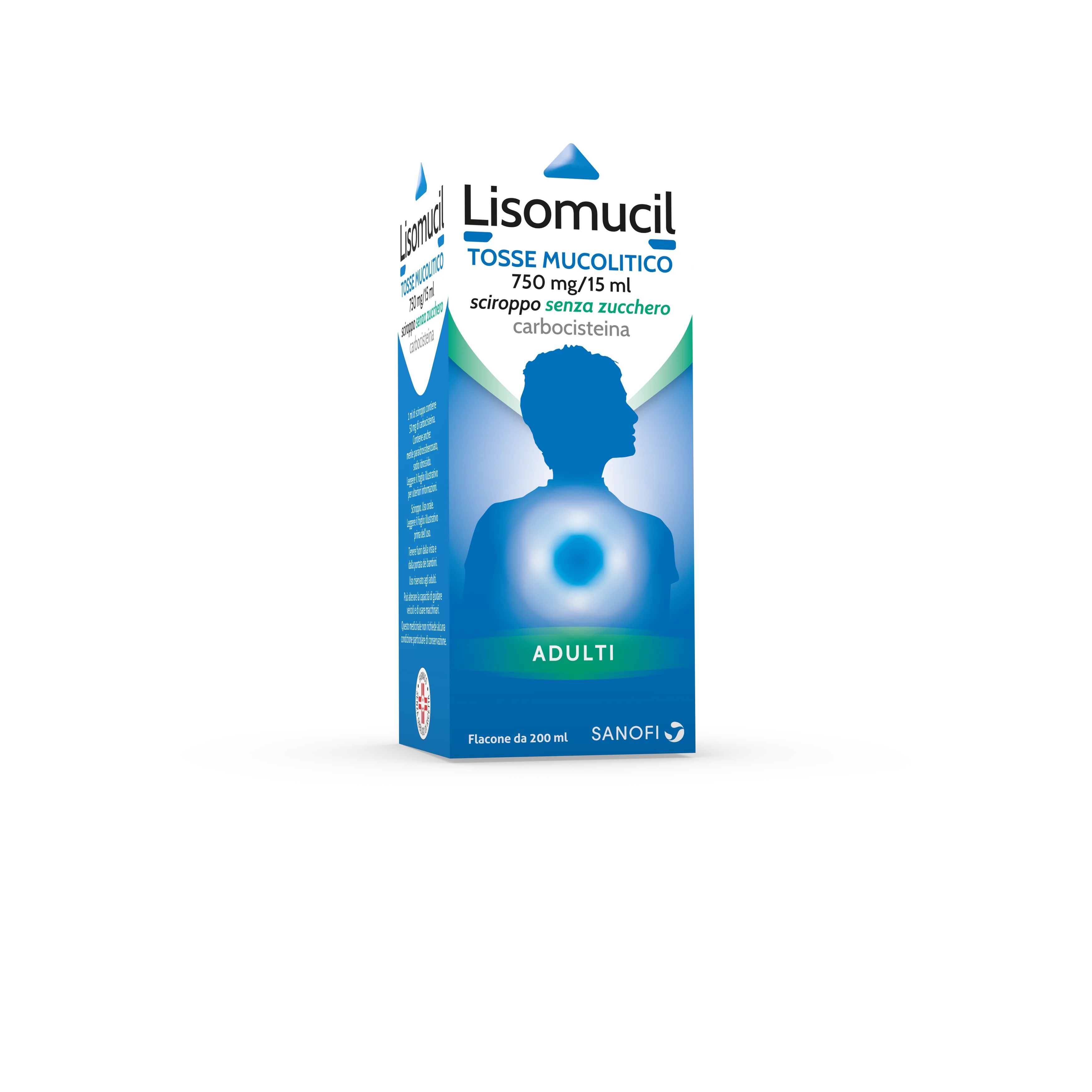 LISOMUCIL Jarabe para la tos sin azúcar Lisomucil 750 mg/15 ml Adultos 200 ml mucolítico