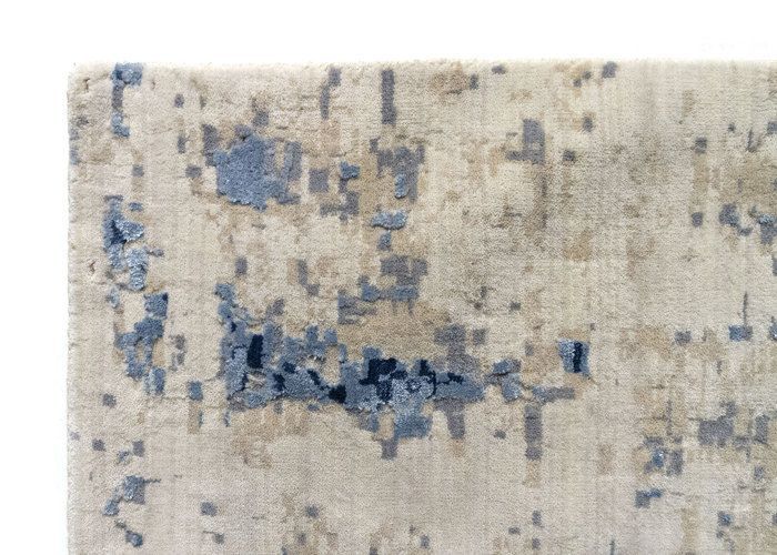 Tapis Contemporain en Laine Alpes HAMID Tapis Doux Moderne,  ( Beige Bleu, 300 x 200 cm )