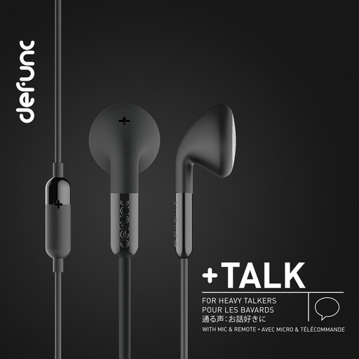 Fones de ouvido Defunc + Talk com cabo de 3,5 mm