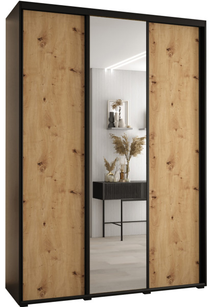 Szafa przesuwna 45 Cannes 3 180 czarny artisan czarny