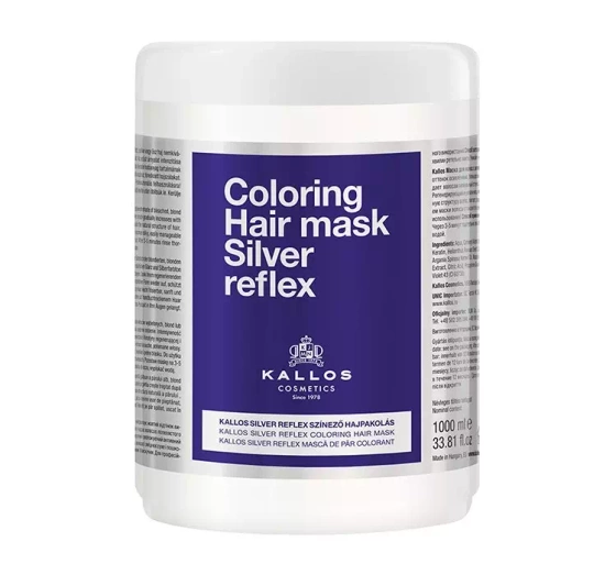 Kallos Silver Reflex maska neutralizująca żółty odcień 1000ml