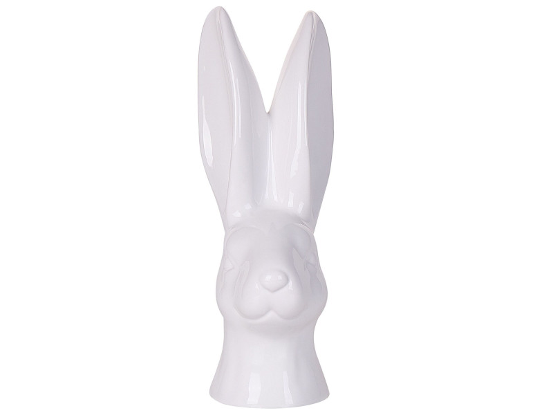 Figurka dekoracyjna 26 cm biała królik