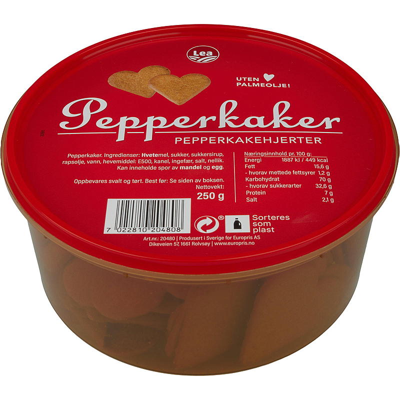 Peperkoekhartjes 250 g
