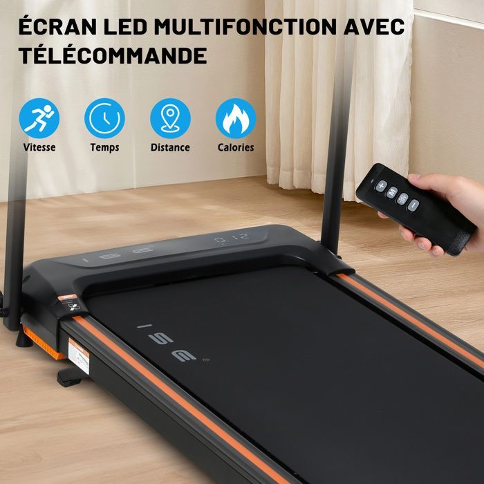 Tapis de Course Pliable Ultra Silencieux 750W avec télécommande SY-T4018