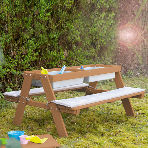 Utendørs sittegruppe for barn Play for 4, teak